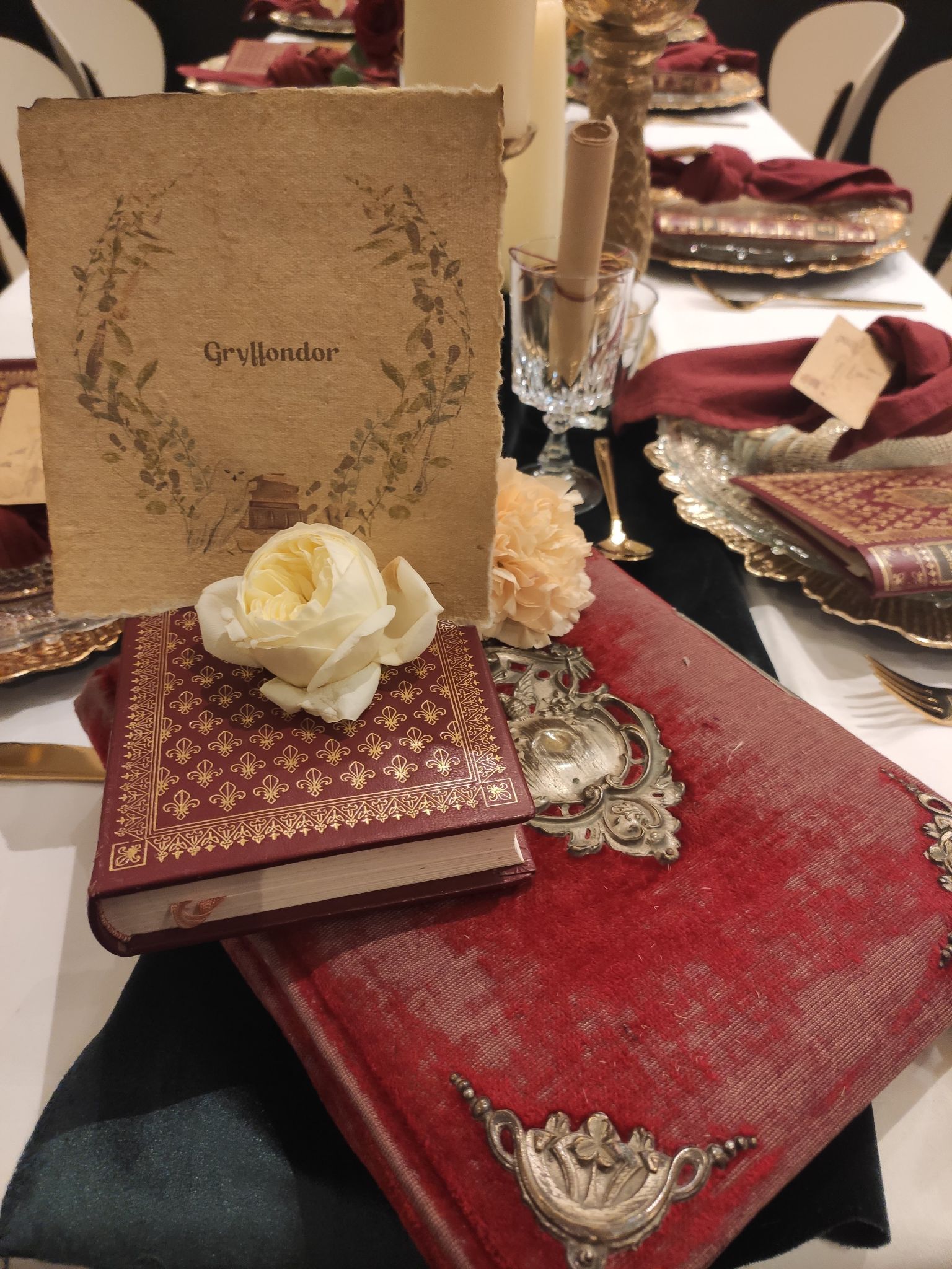 Decoration mariage HarryPotter nom de table